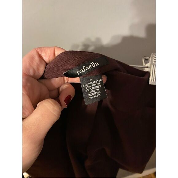 Rafaella Purple/Plum Straight Leg Dress Pants Size 8 - Picture 6 of 6